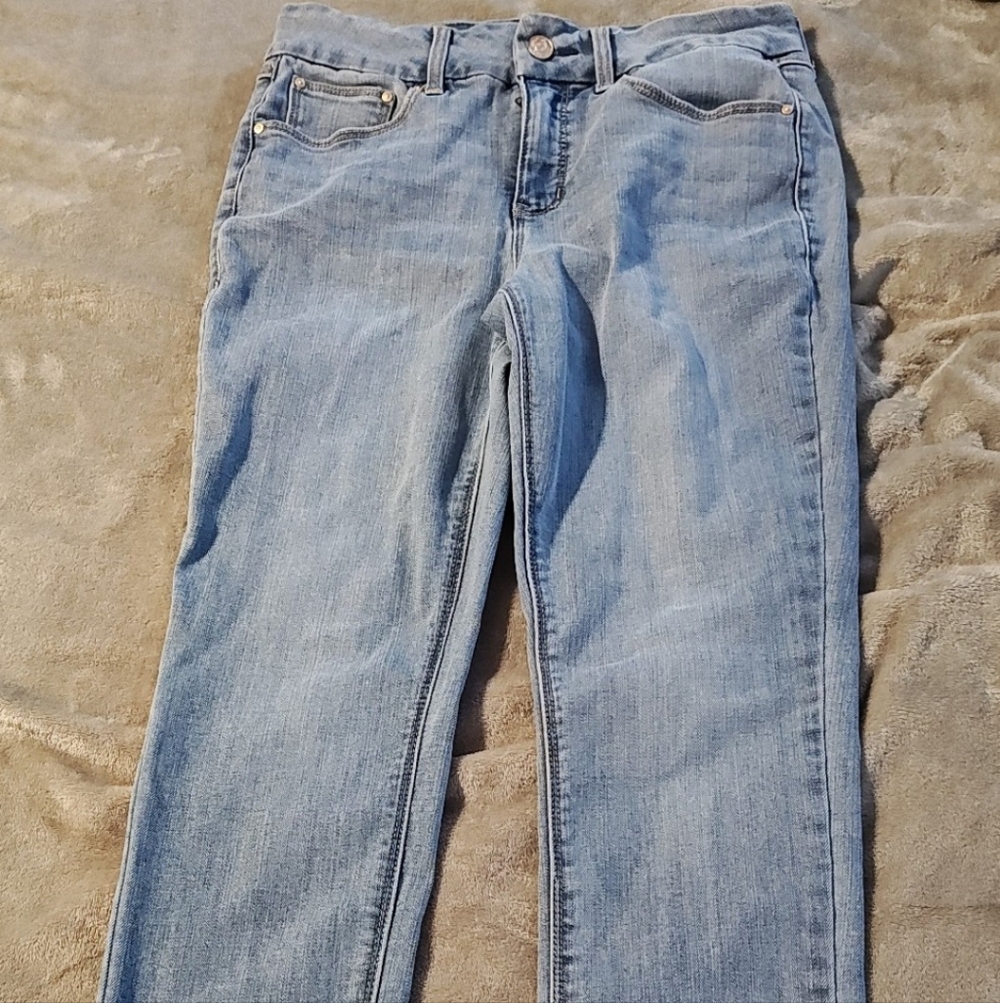 Seven7 Women Jeans Size 8 High Rise Skinny Jeans Light Wash Denim